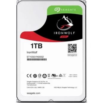 Жесткий диск SEAGATE SATA-III 1TB IRONWOLF (5900RPM) 64MB 3.5"