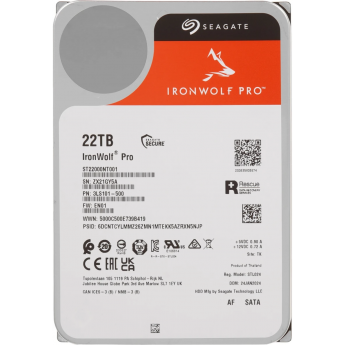 Жесткий диск SEAGATE SATA-III 22TB ST22000NT001 IRONWOLF PRO 512E (7200rpm) 512Mb 3.5"